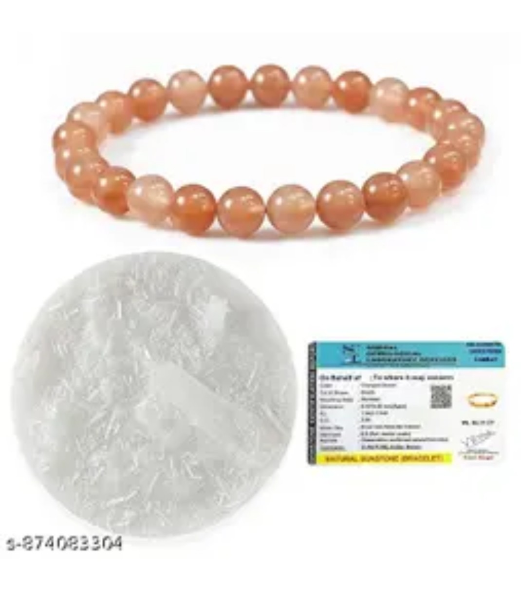 Sunstone crystal bracelet